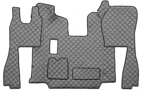 Alfombrillas de ecopiel Q para SCANIA R (01.2011-12.2016) - manual - asientos normales (no RECARO) - Gris