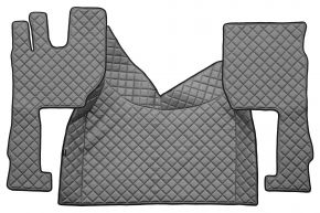 Alfombrillas de ecopiel Q para VOLVO FH 5 (desde 01.2020) - automático - asiento del acompañante neumático - Gris