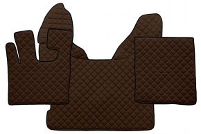 Alfombrillas de ecopiel Q para DAF XF 105 (01.2006-12.2013) - automático - Marrón