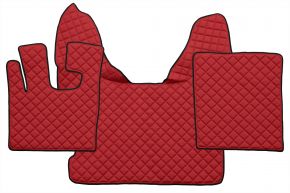 Alfombrillas de ecopiel Q para DAF XF 105 (01.2006-12.2013) - automático - Rojo