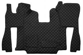 Alfombrillas de ecopiel Q para SCANIA R (01.2011-12.2016) - automático - asientos normales (no RECARO) - Negro