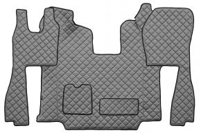 Alfombrillas de ecopiel Q para SCANIA R (01.2011-12.2016) - automático - asientos normales (no RECARO) - Gris
