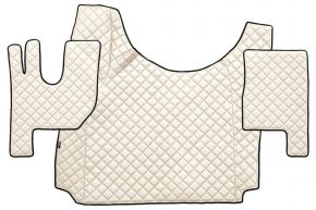 Alfombrillas de ecopiel Q para RENAULT T (desde 01.2014) - túnel alto - Beige claro
