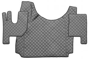Alfombrillas de ecopiel Q para RENAULT T (desde 01.2014) - túnel alto - Gris