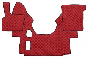 Alfombrillas de ecopiel Q para DAF XF 95 (01.1997-12.2005) - manual - Rojo