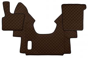 Alfombrillas de ecopiel Q para DAF XF 95 (01.1997-12.2005) - automático - Marrón
