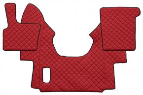 Alfombrillas de ecopiel Q para DAF XF 95 (01.1997-12.2005) - automático - Rojo