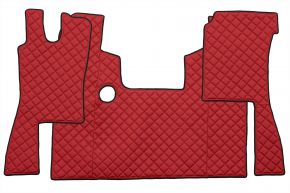 Alfombrillas de ecopiel Q para SCANIA 4 (01.1995-12.2004) - Rojo