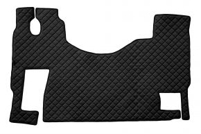 Alfombrillas de ecopiel Q para MERCEDES ACTROS MP 3 (01.2007-12.2010) - suelo plano - asiento del acompañante fijo - Negro