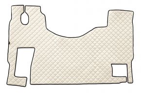 Alfombrillas de ecopiel Q para MERCEDES ACTROS MP 3 (01.2007-12.2010) - suelo plano - asiento del acompañante fijo - Beige claro