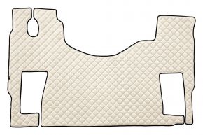Alfombrillas de ecopiel Q para MERCEDES ACTROS MP 3 (01.2007-12.2010) - suelo plano - asiento del acompañante giratorio - Beige claro