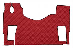 Alfombrillas de ecopiel Q para MERCEDES ACTROS MP 3 (01.2007-12.2010) - suelo plano - asiento del acompañante giratorio - Rojo