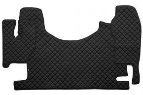 Alfombrillas de ecopiel Q para MERCEDES ACTROS MP 3 (01.2007-12.2010) - túnel alto - Negro