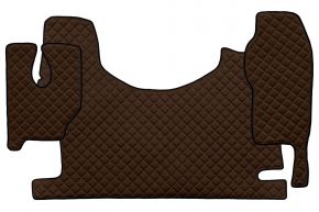 Alfombrillas de ecopiel Q para MERCEDES ACTROS MP 3 (01.2007-12.2010) - túnel alto - Marrón