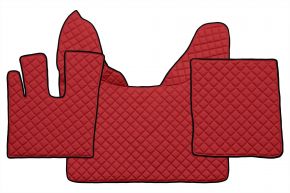 Alfombrillas de ecopiel Q para DAF XF 106 (01.2014-09.2021) - automático - Rojo