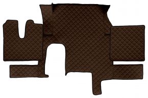 Alfombrillas de ecopiel Q para MAN TGX (01.2007-12.2017) - automático - un cajón - Marrón