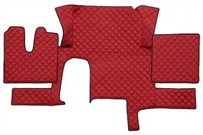 Alfombrillas de ecopiel Q para MAN TGX (01.2007-12.2017) - automático - un cajón - Rojo