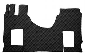 Alfombrillas de ecopiel Q para MERCEDES ACTROS MP 5 (desde 01.2019) - asiento del acompañante neumático - Negro