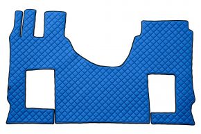 Alfombrillas de ecopiel Q para MERCEDES ACTROS MP 5 (desde 01.2019) - asiento del acompañante neumático - Azul