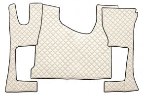 Alfombrillas Q para MERCEDES ACTROS MP 4 (01.2011-12.2018) - cabina estrecha (230 cm) - compartimento de almacenamiento más grande - Beige claro