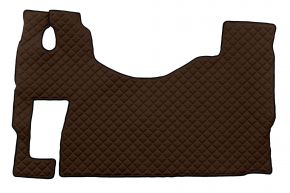 Alfombrillas de ecopiel Q para MERCEDES ACTROS MP 2 (01.2003-12.2006) - asiento del acompañante abatible - Marrón