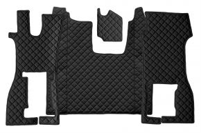 Alfombrillas de ecopiel Q para SCANIA R NEXTGEN (desde 01.2017) - asiento del acompañante abatible - Negro