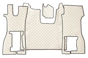 Alfombrillas de ecopiel Q para SCANIA R NEXTGEN (desde 01.2017) - asiento del acompañante abatible - Beige claro