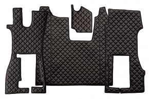 Alfombrillas de ecopiel Q para SCANIA R NEXTGEN (desde 01.2017) - asiento del acompañante neumático - Negro/rojo