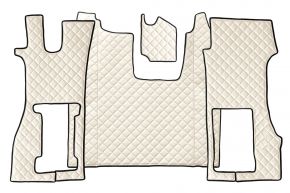 Alfombrillas de ecopiel Q para SCANIA R NEXTGEN (desde 01.2017) - asiento del acompañante neumático - Beige claro