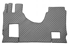 Alfombrillas de ecopiel Q para MERCEDES ACTROS MP 5 (desde 01.2019) - manual - asiento del acompañante abatible - Gris