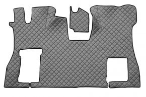 Alfombrillas de ecopiel Q para SCANIA S NEXTGEN (desde 01.2017) - suelo plano - asiento del acompañante abatible - Gris