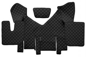 Alfombrillas de ecopiel Q para IVECO STRALIS XP (01.2016-12.2019) - automático - Negro