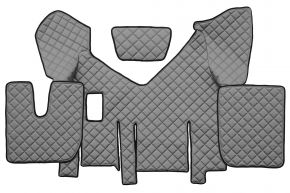 Alfombrillas de ecopiel Q para IVECO STRALIS XP (01.2016-12.2019) - manual - Gris