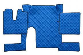 Alfombrillas de ecopiel Q para MAN TGX (01.2007-12.2017) - manual - un cajón - Azul
