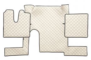 Alfombrillas de ecopiel Q para MAN TGX (01.2007-12.2017) - manual - un cajón - Beige claro
