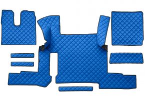 Alfombrillas de ecopiel Q para MAN TGX (01.2018-03.2020) - automático - dos cajones - Azul