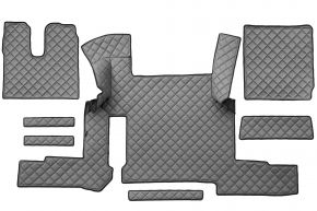 Alfombrillas de ecopiel Q para MAN TGX (01.2018-03.2020) - automático - dos cajones - Gris