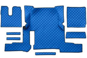 Alfombrillas de ecopiel Q para MAN TGX (01.2018-03.2020) - automático - un cajón - Azul