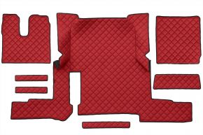 Alfombrillas de ecopiel Q para MAN TGX (01.2018-03.2020) - automático - un cajón - Rojo