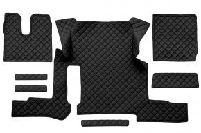 Alfombrillas de ecopiel Q para MAN TGX (01.2018-03.2020) - manual - un cajón - Negro