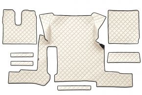 Alfombrillas de ecopiel Q para MAN TGX (01.2018-03.2020) - manual - un cajón - Beige claro