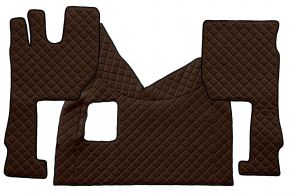 Alfombrillas de ecopiel Q para VOLVO FH 5 (desde 01.2020) - manual - Marrón