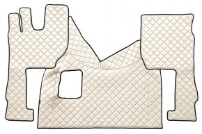 Alfombrillas de ecopiel Q para VOLVO FH 5 (desde 01.2020) - manual - Beige claro