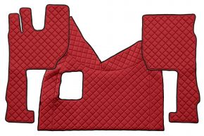 Alfombrillas de ecopiel Q para VOLVO FH 5 (desde 01.2020) - manual - Rojo