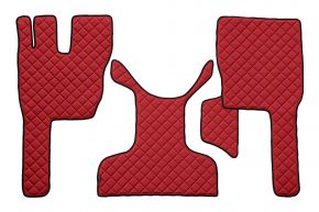 Alfombrillas de ecopiel Q para VOLVO FM 4 (01.2013-12.2019) - Rojo