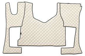 Alfombrillas Q para MERCEDES ACTROS MP 4 (01.2011-12.2018) - cabina estrecha (230 cm) - compartimento de almacenamiento más pequeño - Beige claro