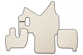 Alfombrillas de ecopiel Q para IVECO STRALIS (01.2002-12.2012) - manual - Beige claro