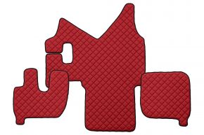 Alfombrillas de ecopiel Q para IVECO STRALIS (01.2002-12.2012) - manual - Rojo