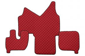 Alfombrillas de ecopiel Q para IVECO STRALIS (01.2002-12.2012) - automático - Rojo