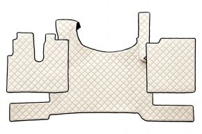 Alfombrillas de ecopiel Q para MAN TGX (desde 03.2021) - sin freno ADR en el suelo - Beige claro